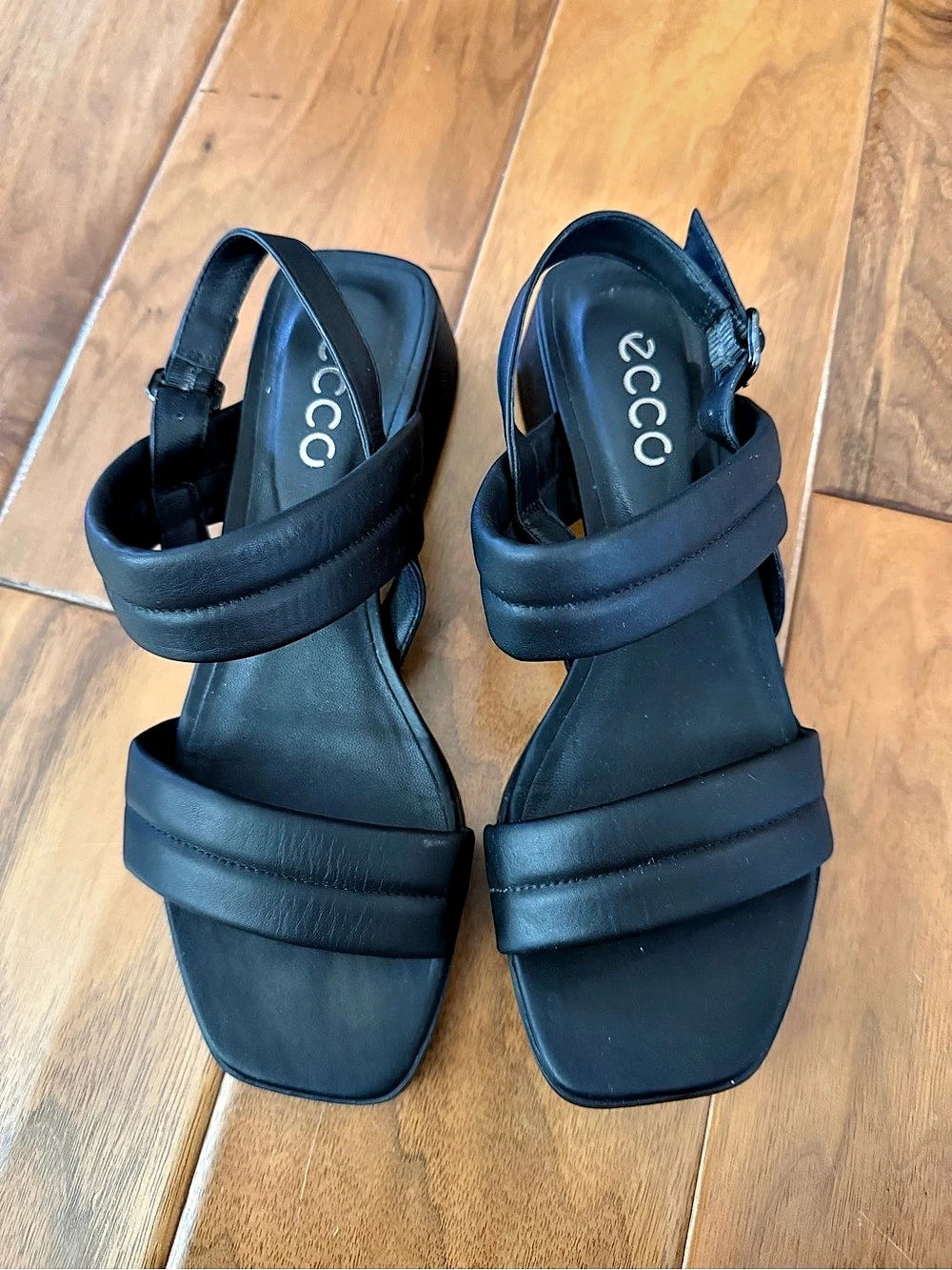 ECCO Sculpted LX 55 Leather Heeled Sandal Black Heeled Sandals EU 36